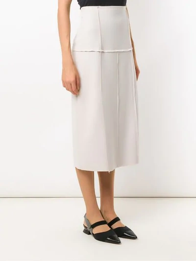 Shop Alcaçuz Midi Legião Skirt In Neutrals