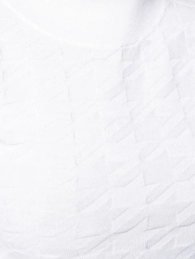 BLUMARINE MOCK NECK PULLOVER - 白色