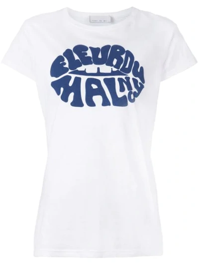 Shop Fleur Du Mal Logo Print T-shirt In White