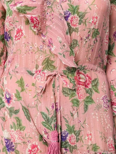 ANJUNA RUFFLE DETAIL WRAP DRESS - 粉色
