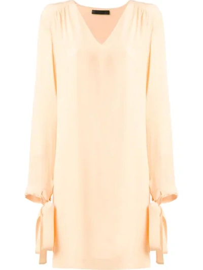 Shop Talie Nk Silk Shift Dress In Yellow