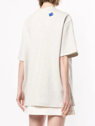 Shop Ader Error Logo Print Oversized T-shirt In Grey