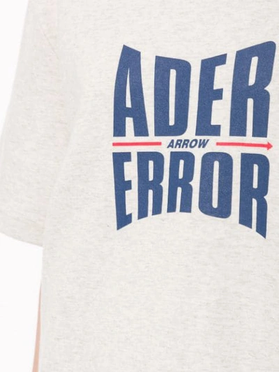 Shop Ader Error Logo Print Oversized T-shirt In Grey