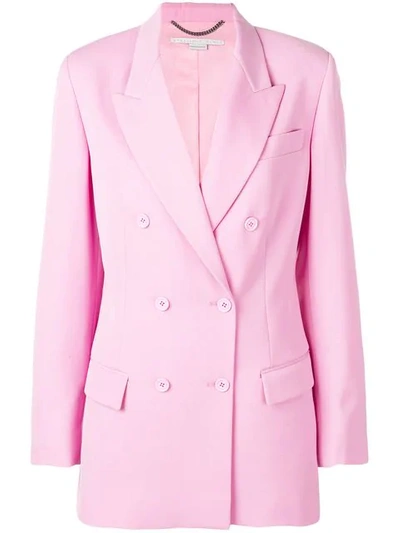 Shop Stella Mccartney Tailored Double-breasted Blazer In Pink