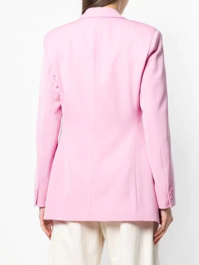 Shop Stella Mccartney Tailored Double-breasted Blazer In Pink