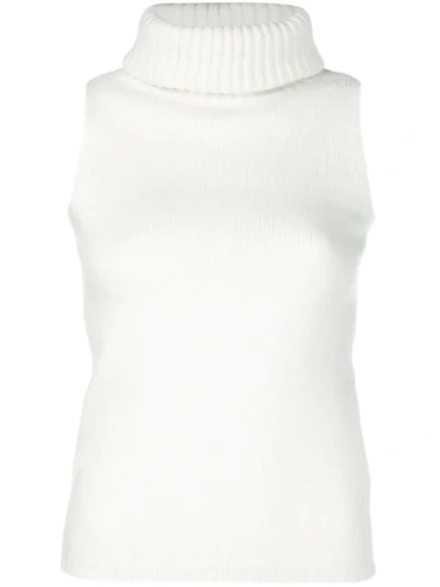 Shop Simon Miller Turtleneck Knitted Top In White