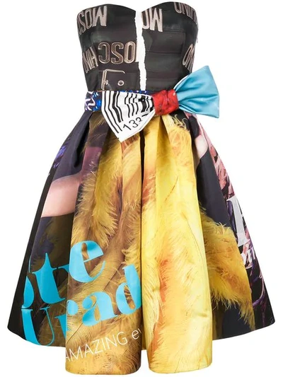 Shop Moschino Printed Dress In Multicolour