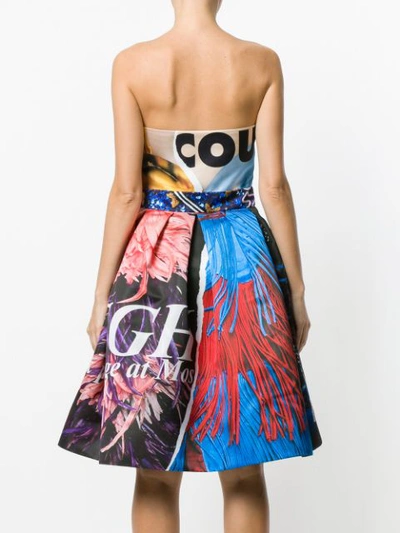 Shop Moschino Printed Dress In Multicolour