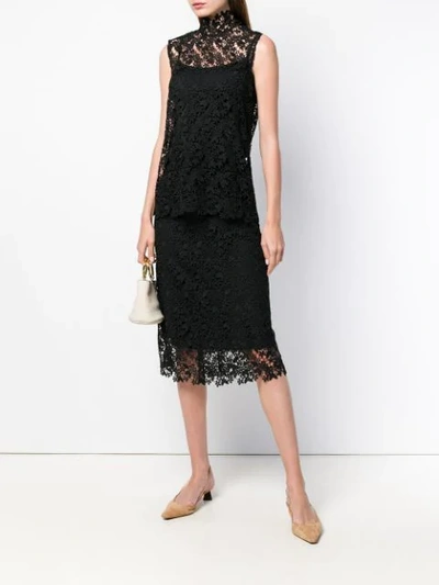Shop Joseph Wini Crochet-lace Skirt In Black