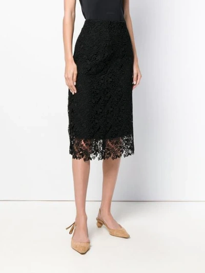 Shop Joseph Wini Crochet-lace Skirt In Black