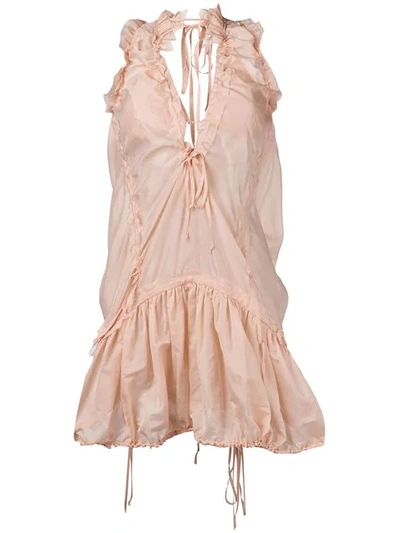 Shop Dsquared2 Short Ruched Dress In Pink