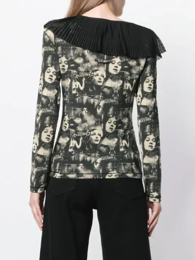 Pre-owned Jean Paul Gaultier Vintage Faces Printed Cardigan In Black