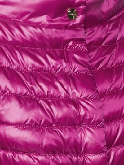 Shop Herno Metallic Quilted Jacket In Pink