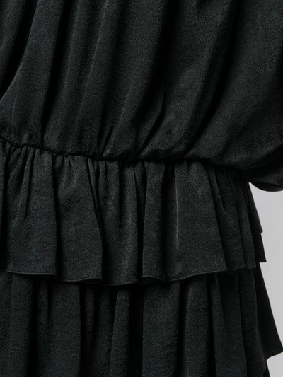 Shop Saint Laurent Layered Mini Dress In Black