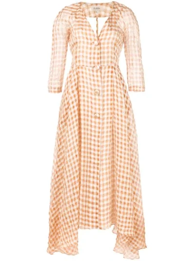 Shop Isa Arfen Prairie Style Long Dress In Brown