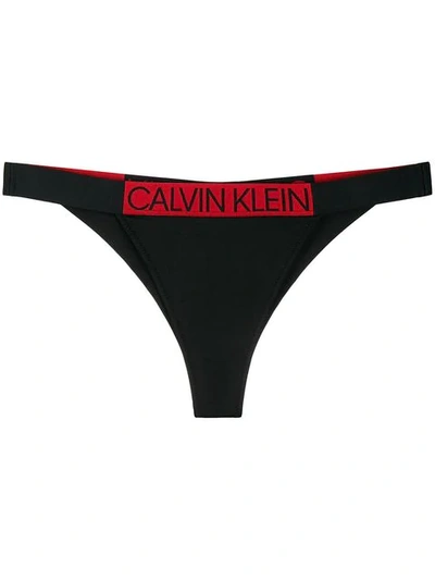 Shop Calvin Klein Logo Printed Briefs In Black