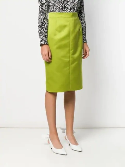 Shop N°21 Midi Pencil Skirt In Green