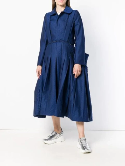 Shop Comme Des Garçons Comme Des Garçons Polka Dot Pleated Skirt In Blue