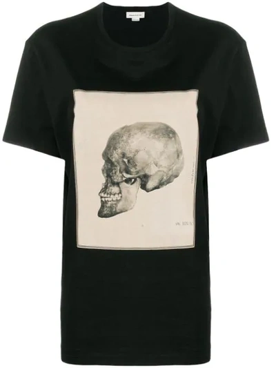 Shop Alexander Mcqueen Skull Print T-shirt In Black