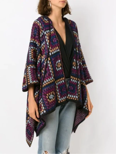 Shop Cecilia Prado Felicia Knitted Poncho - Multicolour