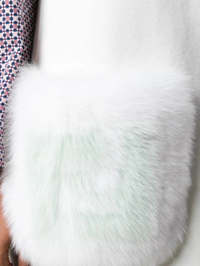 Shop Fendi Fur-trimmed Gilet In White
