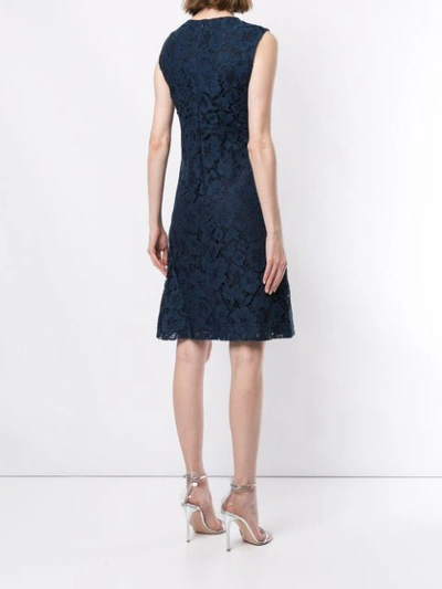 Shop Nina Ricci Lace Panel Dress - Blue