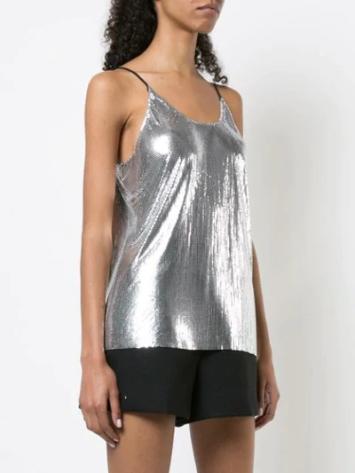 metallic sequin vest