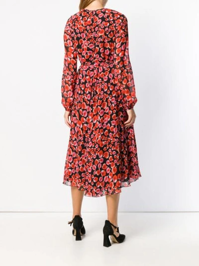 Shop Giambattista Valli Floral Petal Printed Dress - Black