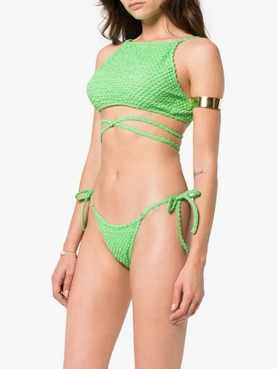 Shop Ack Filo Bikini Set In Green