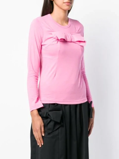Shop Comme Des Garcons Girl Pullover Mit Schleife In Pink