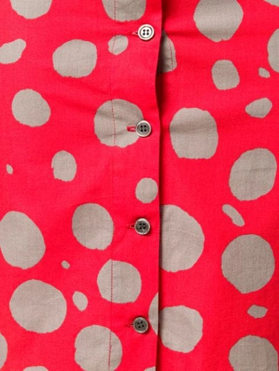 Pre-owned Balenciaga 1980's Dotted Print Set In Red
