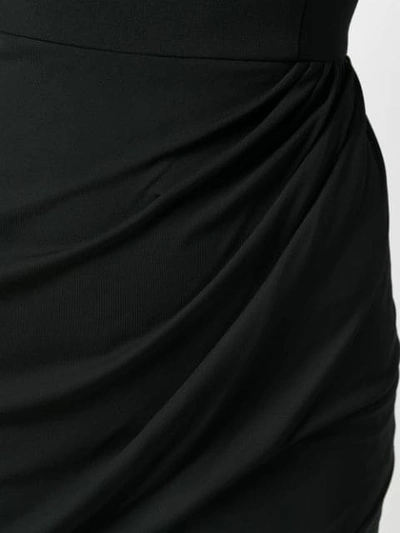 Shop Versace Shoulder Pad Mini Dress - Black