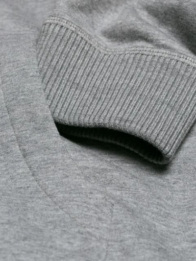 Shop Fendi Logo Hoody In F0taz Melange Grey