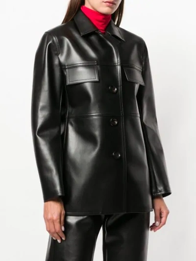 Shop Kwaidan Editions Pointed Collar Jacket In Black