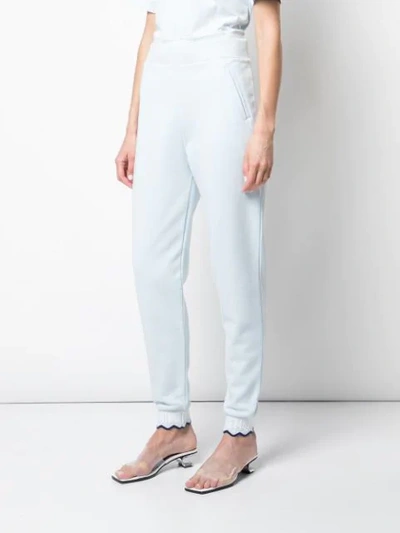 Shop Opening Ceremony Scallop Elastic Logo Track Pants In Blue