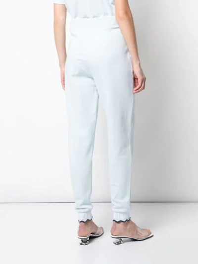 Shop Opening Ceremony Scallop Elastic Logo Track Pants In Blue