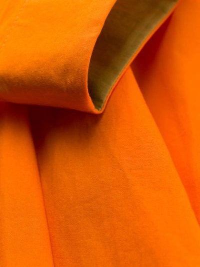 Shop Roksanda Pleated V Dress In Orange