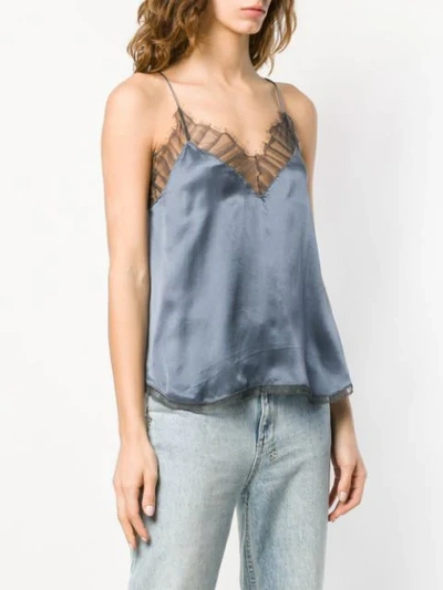 Shop Iro Lace Detail Top In Gry01 Grey