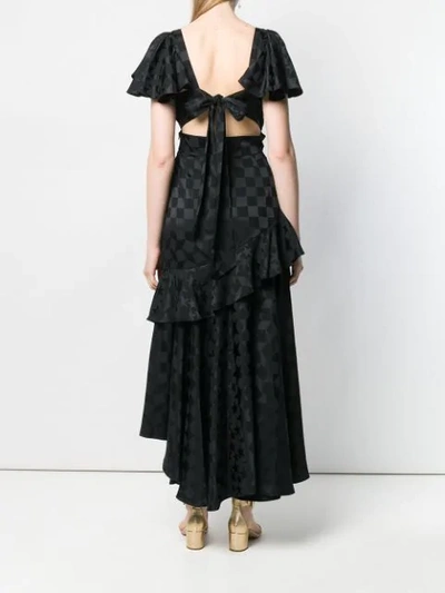 Shop Temperley London Cyndie Asymmetric Ruffle Dress In Black