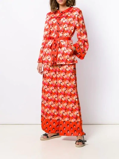 Shop Temperley London Dragonfly Trousers In Red