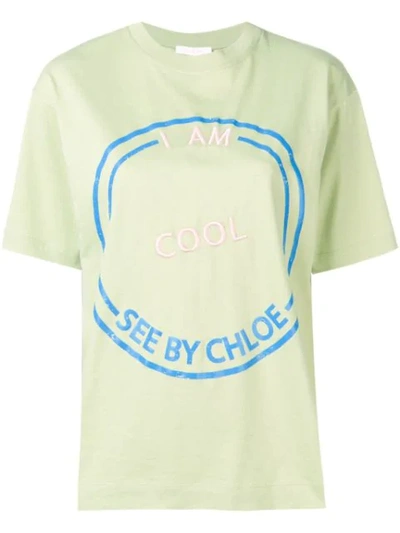 Shop See By Chloé Sbc Printed T In Green