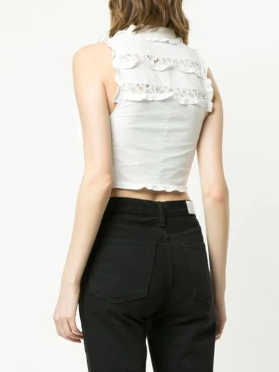 Shop Marissa Webb Lace Detail Cropped Top In White