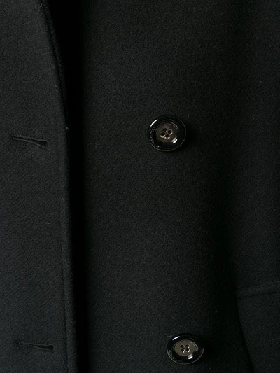 Shop Emilio Pucci Black Double-breasted Pea Coat
