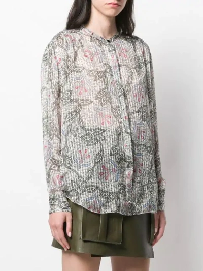 Shop Isabel Marant Pleated Shirt In Neutrals