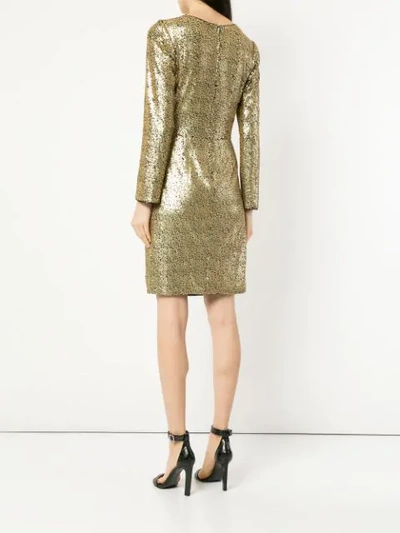 Shop Tadashi Shoji Wrapped Front Dress In Gold
