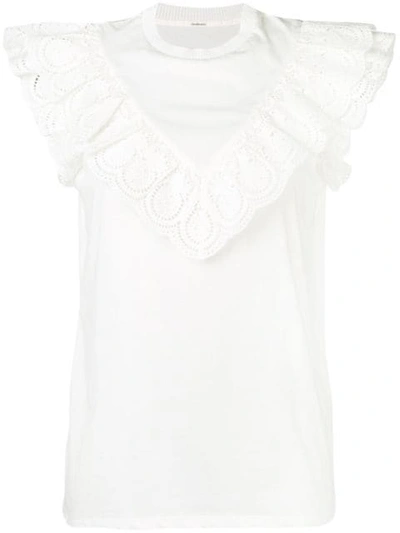 Shop Zimmermann Lace Detailed Blouse In White