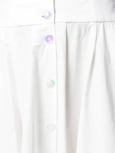 Shop Pinko Button-through Midi Skirt In White