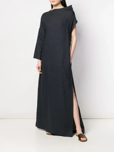 Shop Sartorial Monk One-sleeve Maxi Dress In Grey