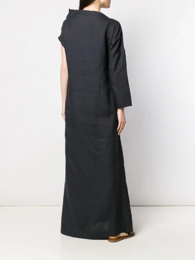 Shop Sartorial Monk One-sleeve Maxi Dress In Grey