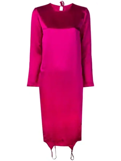 Shop Marques' Almeida Fuchsia Shift Dress In Pink